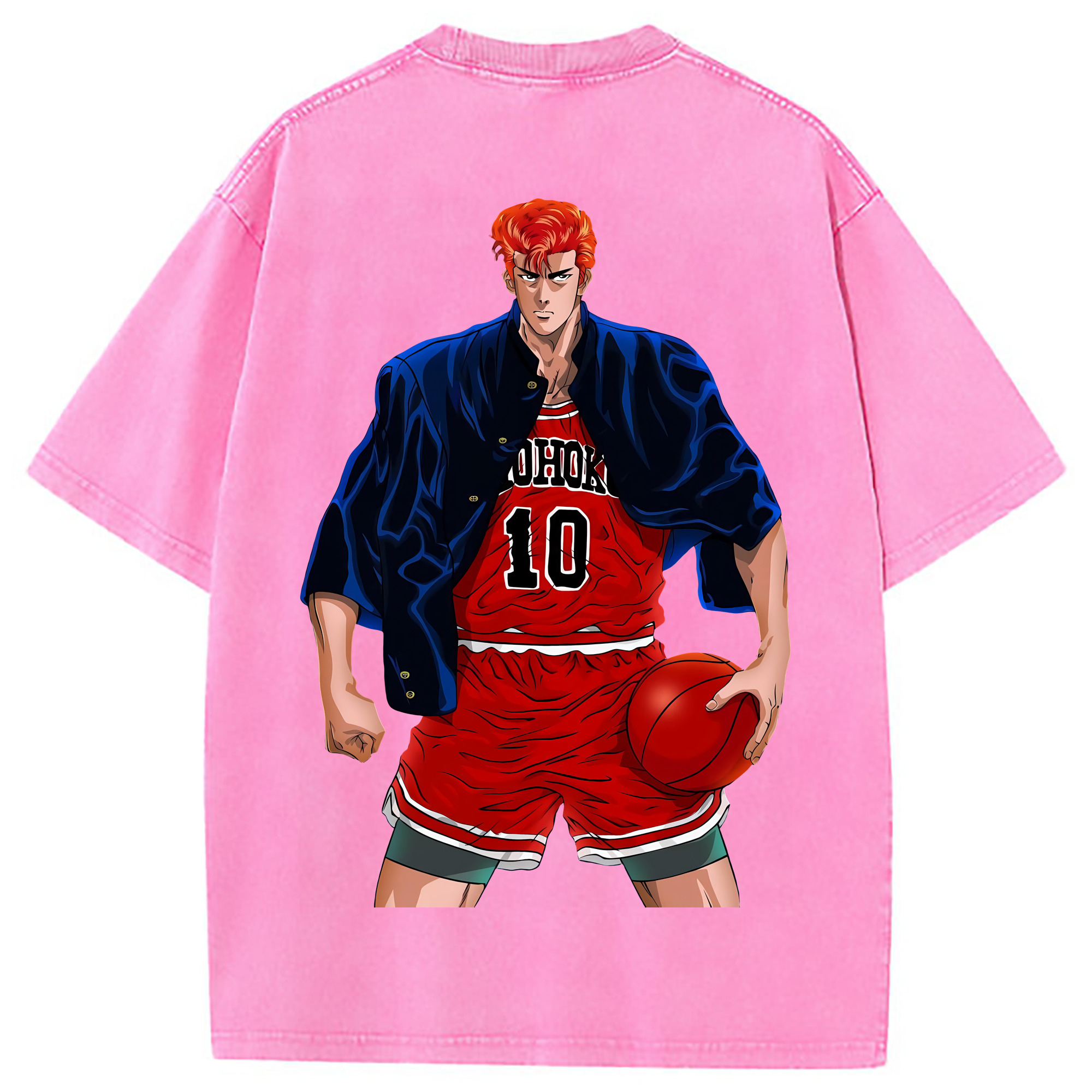 （画像用） SLAM DUNK／スラムダンク 綿100% ヴィンテージ風 半袖Tシャツ（背面プリント）
